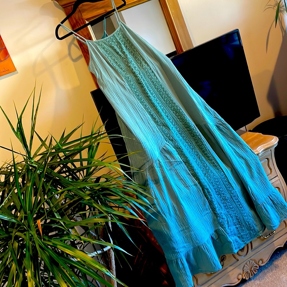 Earthbound 100% cotton blue dress (size XL)